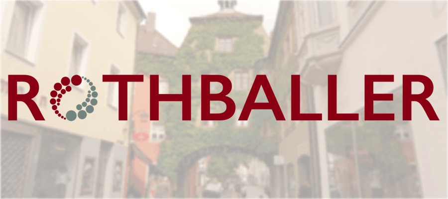 Rothballer Logo mit Weiden als Hintergrund